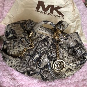 Michael Kors Soft Snakeskin Hobo